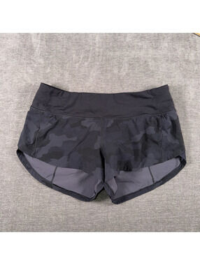 Lululemon Speed Up Short Size 4, Black Camo Running Shorts